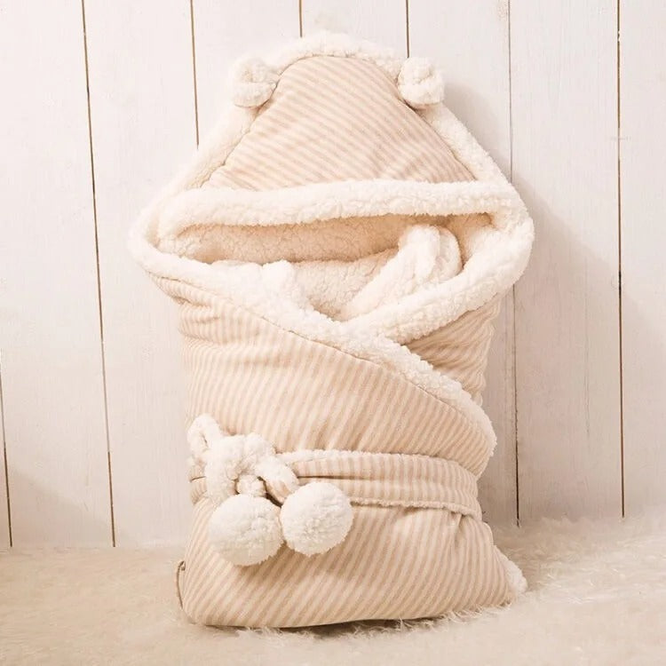 Couverture nid d'ange polaire charmante beige