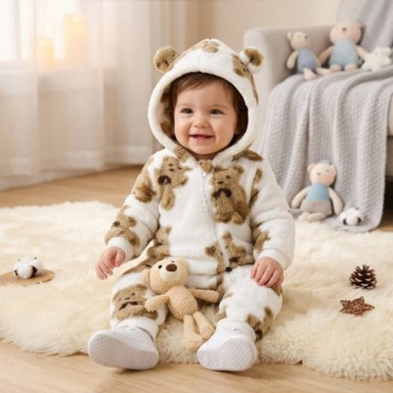 combinaison bébé hiver ourson délicat 18-24 mois