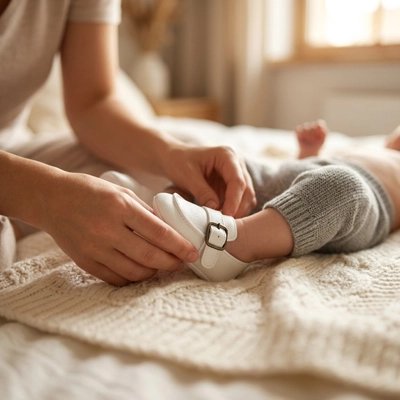 premier pas bebe chaussure équilibre blanc