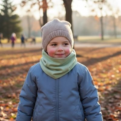 tour de cou enfant ultra-doux vert