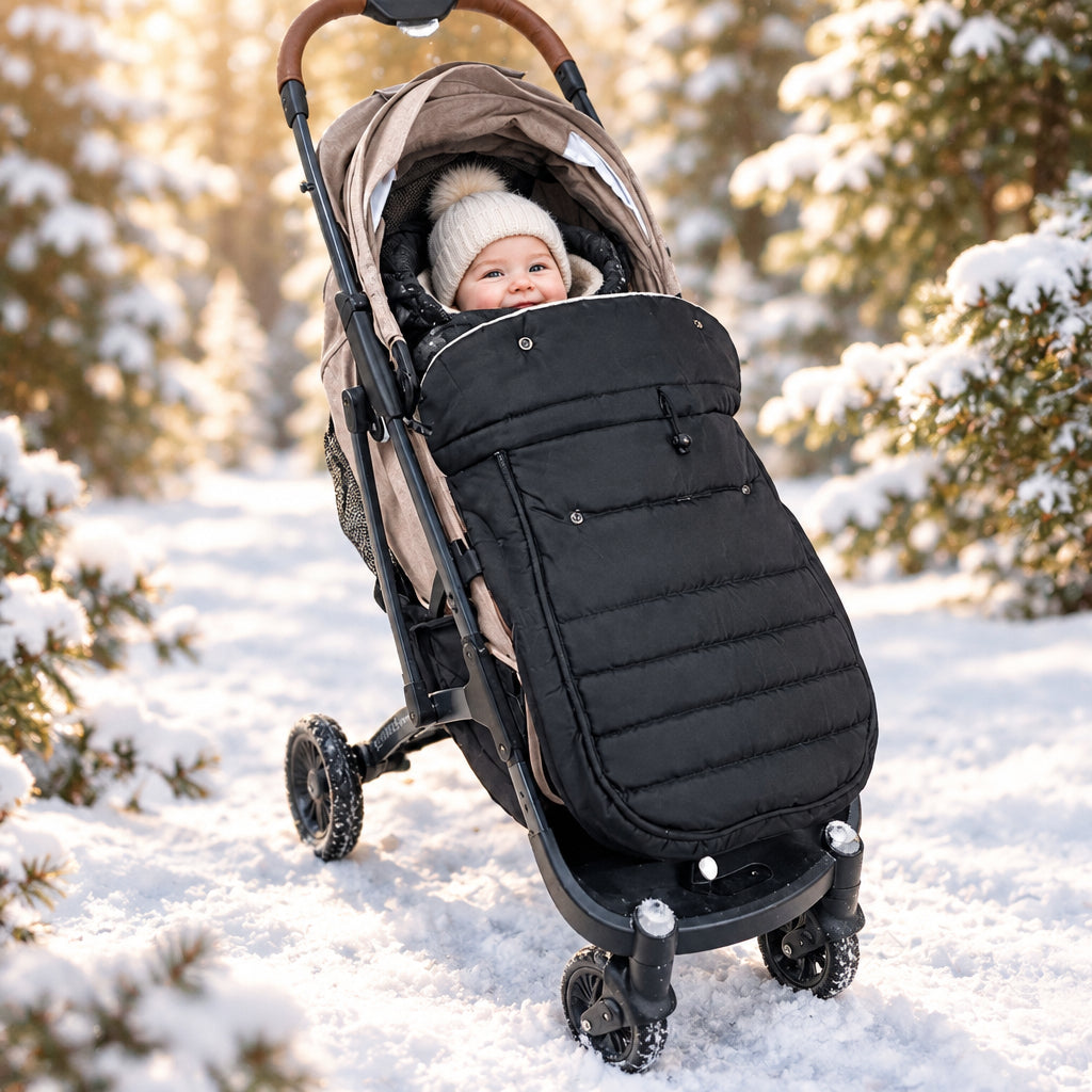 Bébé dans chancelière-pour-cosy-polyvalente-noire