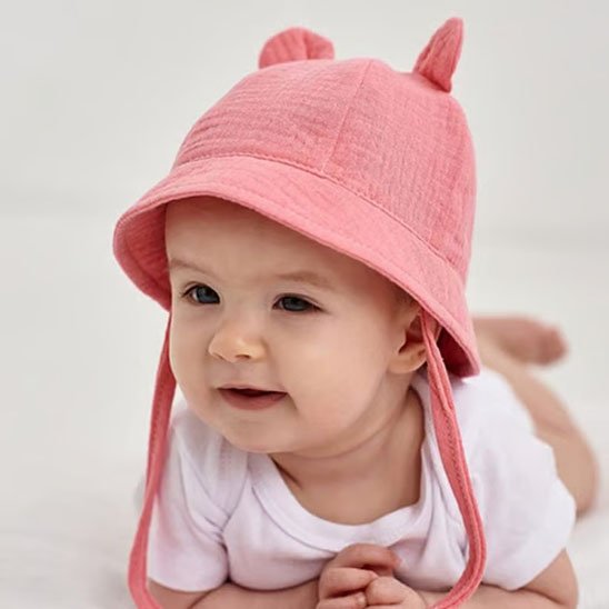 Bob bebe gaufré rose
