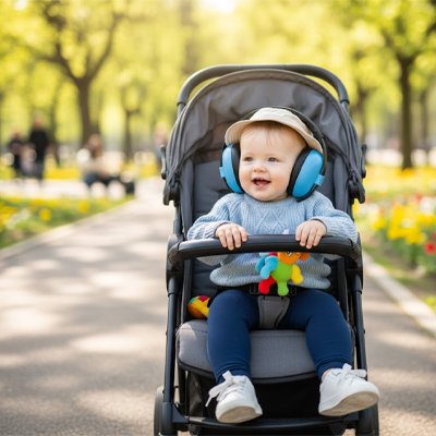Casque anti bruit bébé sérénité bleu