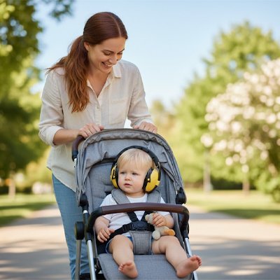 Casque anti bruit bébé sérénité jaune