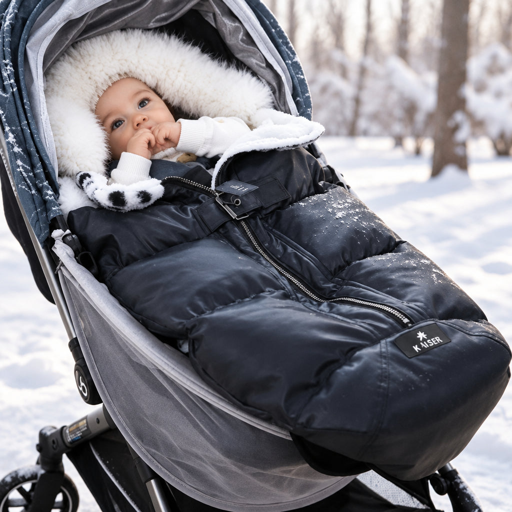 Chancelière-poussette-universelle-imperméable-cozybaby-noire-hiver