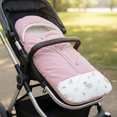 Chancelière universelle velours côtelé rose