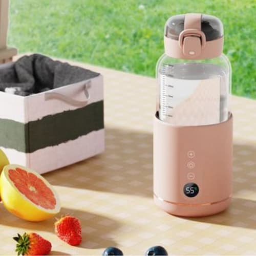Chauffe biberon nomade convivial couleur rose