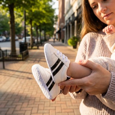 Chaussure pour bébé style sportif noir