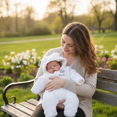 Combinaison pour bebe mignon lapereau blanc