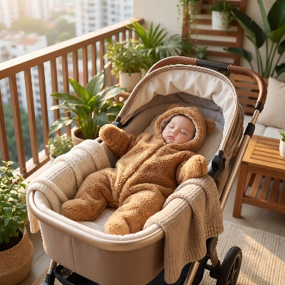 Combinaison polaire pour bebe coucou kaki