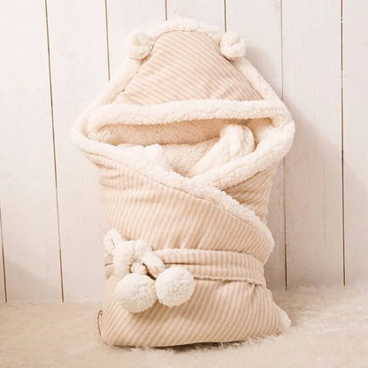 Couverture nid d'ange polaire charmante beige