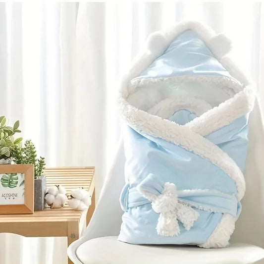 Couverture nid d'ange polaire pastel bleu