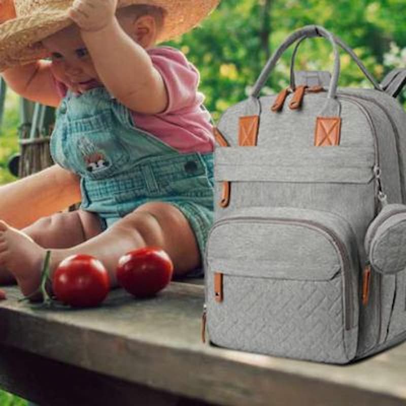 Enfant assis banc parc avec sac a dos a langer multifonction