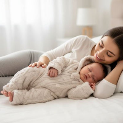 Enfant dort dans combinaison hiver pour bebe polaire