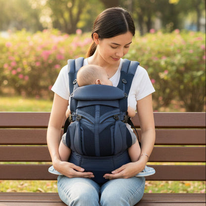 Porte bébé kangourou breathbabybag bleu nuit
