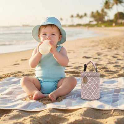 Porte biberon isotherme ThermoBaby beige