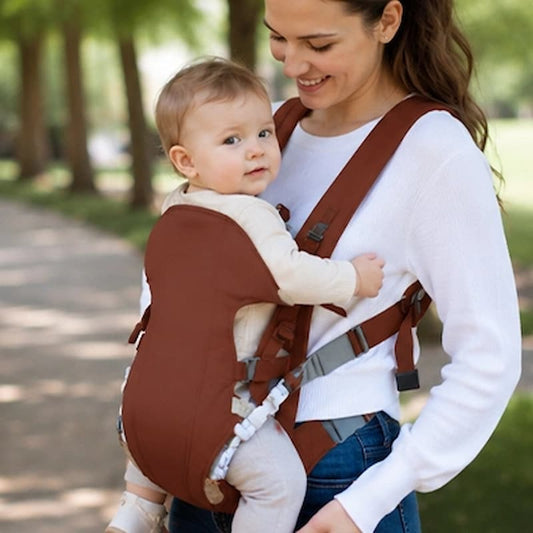 Porte bébé physiologique couleur marron