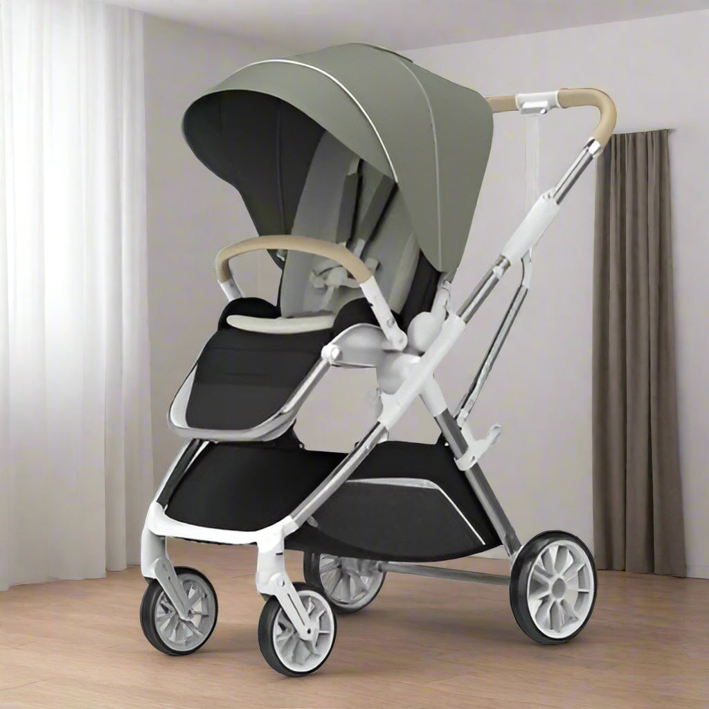 Poussette-bebe-portable-vert-cacao