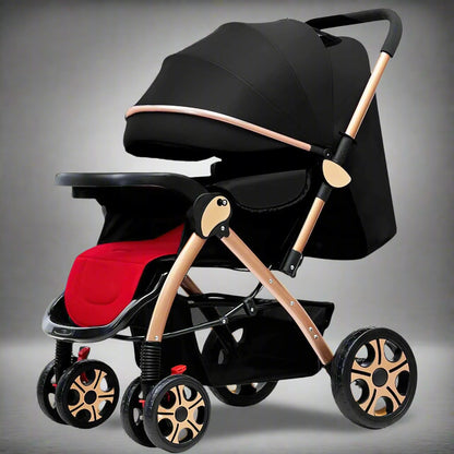 Poussette-bebe-spacieuse-noire-plus