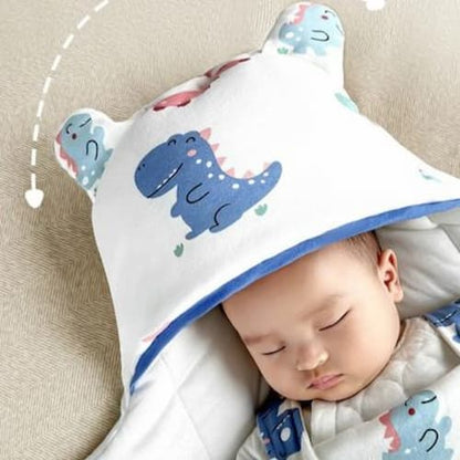 Protection tête poupon avec nid d'ange cosy dinosaure
