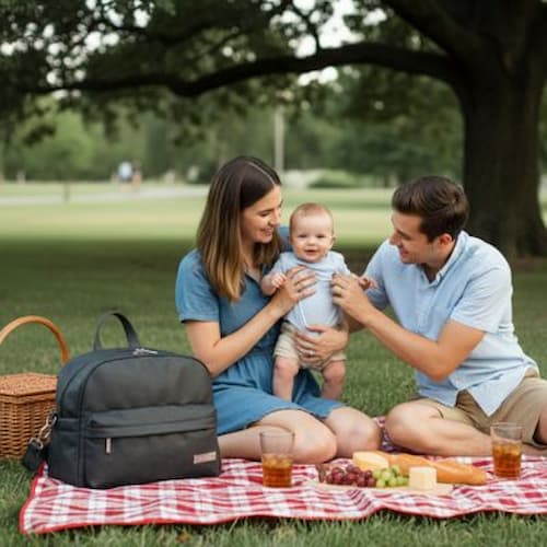 Sac a dos a langer familial dans pique-nique