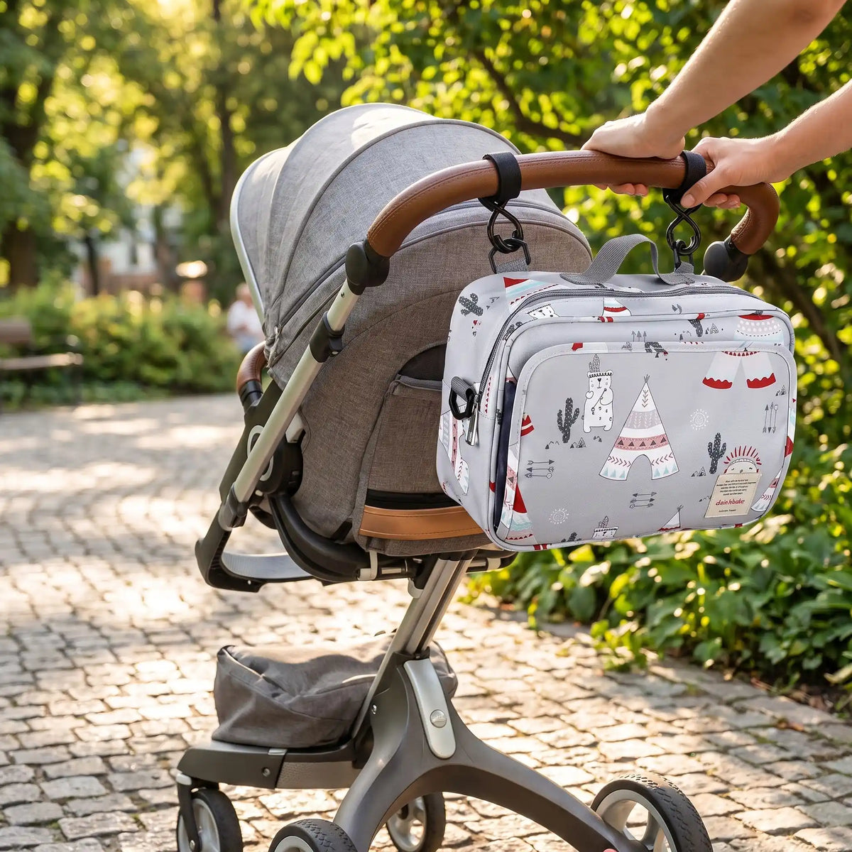 Sac à langer pour poussette balade motif cactus