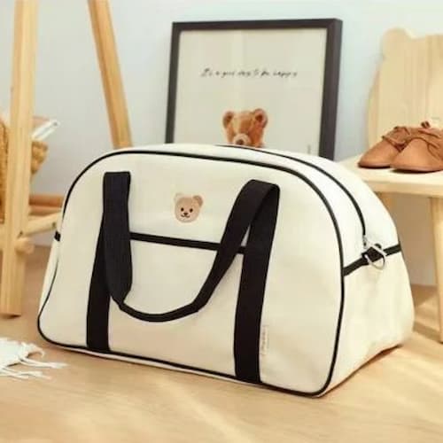Sac à langer simplicité noir avec cadre