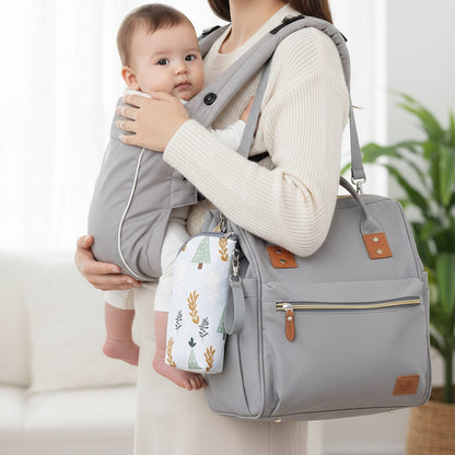 Sac isotherme biberon ultra-léger accroché sur sac à langer