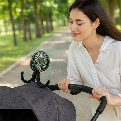 Ventilateur bébé silencieux couleur noir
