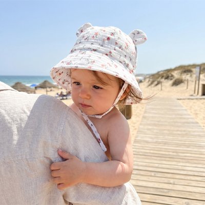 bob pour bebe protection solaire fleur