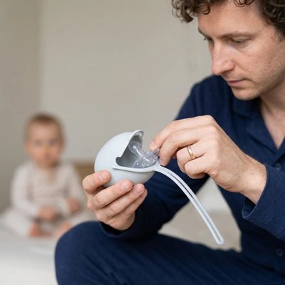 Boite a tetine​ bebe simplicité bleue