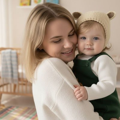 bonnet bebe animal coquin beige