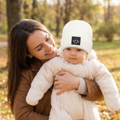 bonnet bebe sourire blanc
