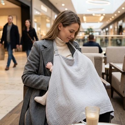 cape d'allaitement connexion dans centre d'achat