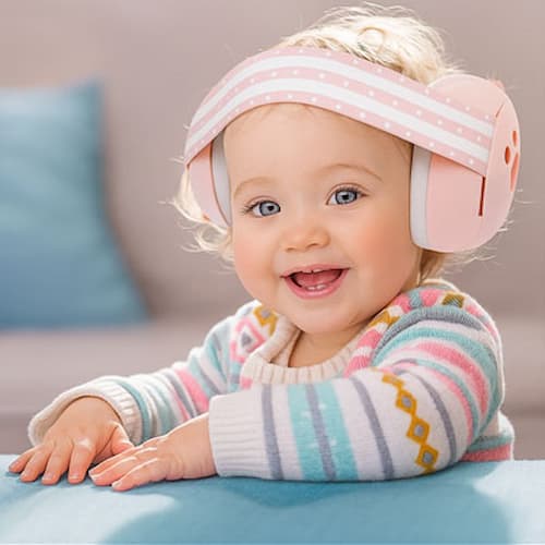 casque anti bruit ultra confort couleur rose