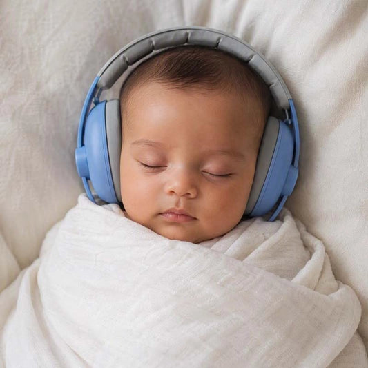 casque pour bébé anti-bruit douceur auditive bleu