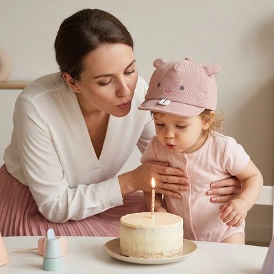 casquette bébé animaux tout doux rose