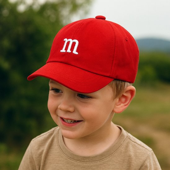 Casquette bebe soleil doux rouge