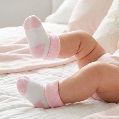chaussette pour bebe antidérapante douce rose