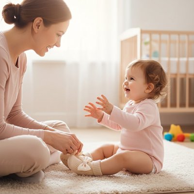 chaussettes bébé fille boucles coquettes beige