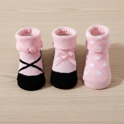 chaussettes bebe fille élégantes rose