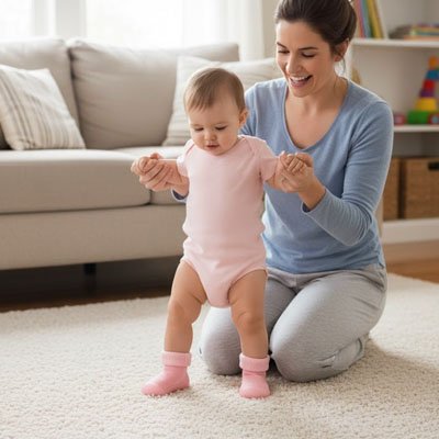 chaussure souple bebe enveloppante rose