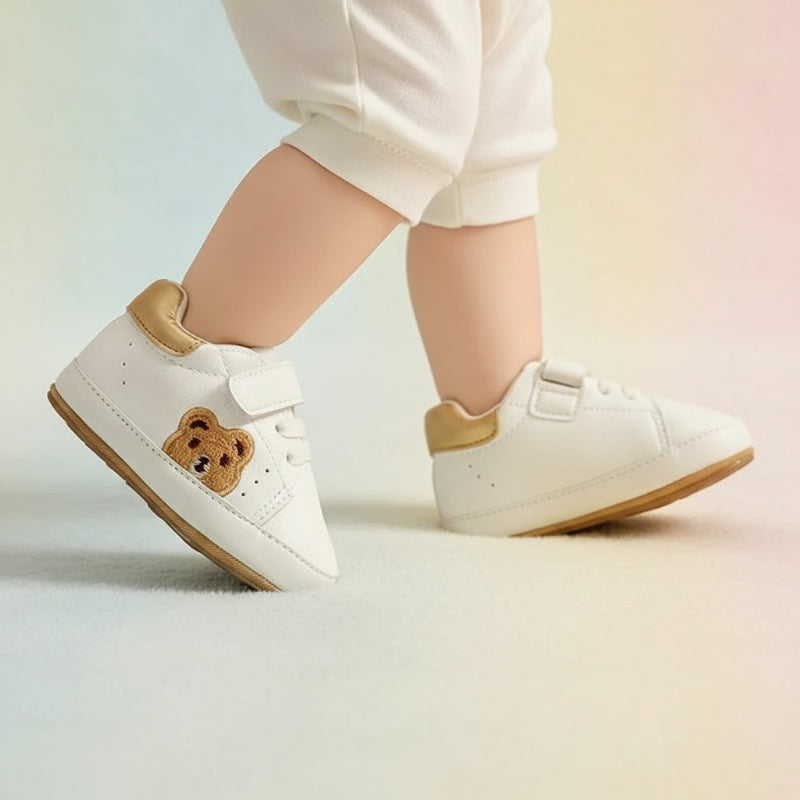 Chaussures bebe premier pas ourson lovely marron
