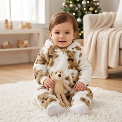 combinaison bébé hiver ourson délicat 12-18 mois