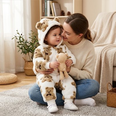 combinaison bébé hiver ourson délicat 9-12 mois