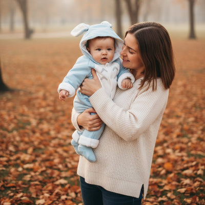 Combinaison bébé polaire lapereau bleu