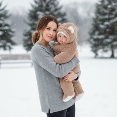 combinaison hiver pour bebe petit ange marron