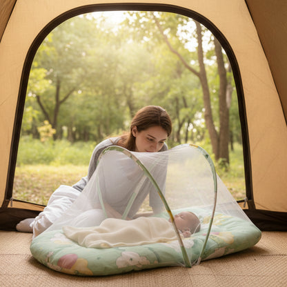 lit moustiquaire bebe tranquillité en camping