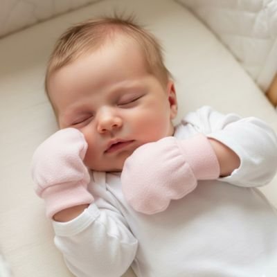 moufles bébé délicates roses