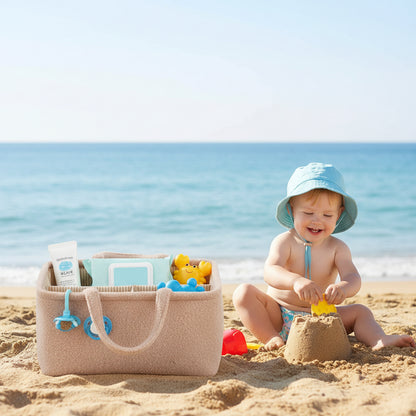 Panier de rangement bébé élégance à la plage